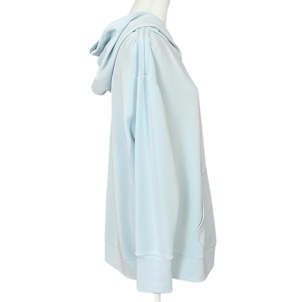 CALIA Ruched Shoulder Hoodie Oversized Sweatshirt Glacier Blue Size Medium - Picture 3 of 12